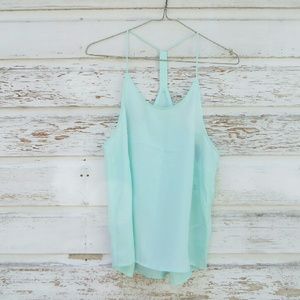 Mint strappy tank top