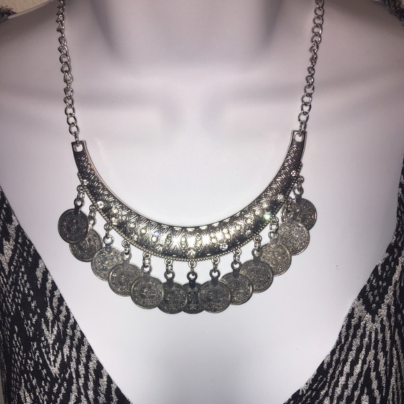 Boho Coin Necklace & Earring Set - Picture 1 of 4