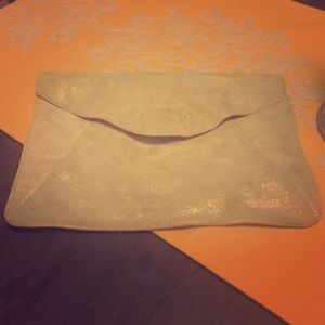Suede clutch