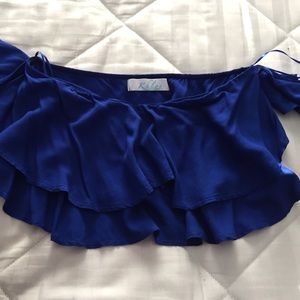 Blue crop top
