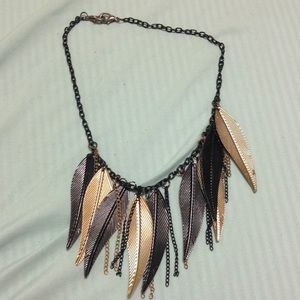 Gold and black necklace