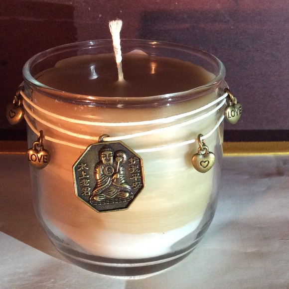 SOLD*****One of a kind two-toned Buddha candle - Picture 4 of 4