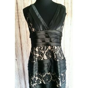 Black and lace BCBG halter dress