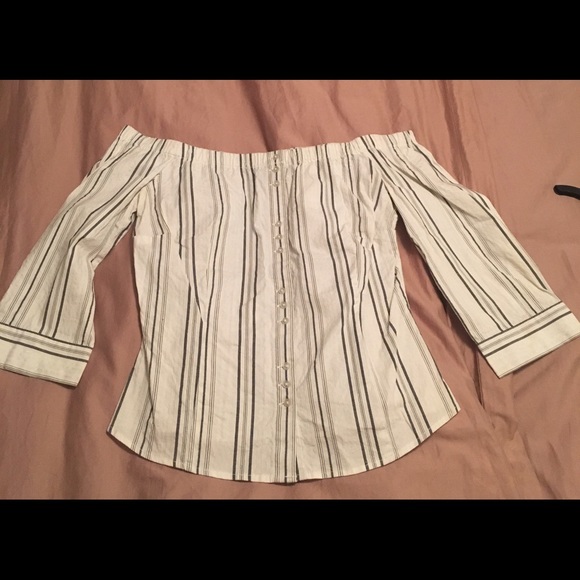 Juniors off the shoulder button down!