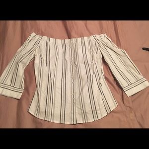 Juniors off the shoulder button down!