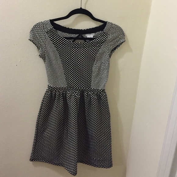 Black and white polka dot dress