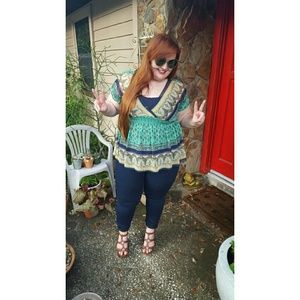 SOLD Forever 21 Floral Print Kimono Sleeve Blouse