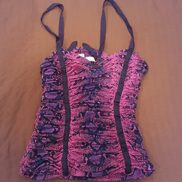 Diane Von Furstenberg Snake Print Top - Picture 1 of 3