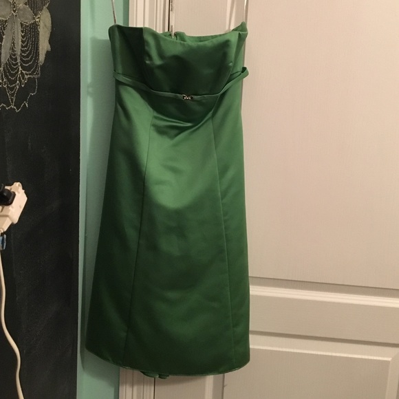 Tea length green dress