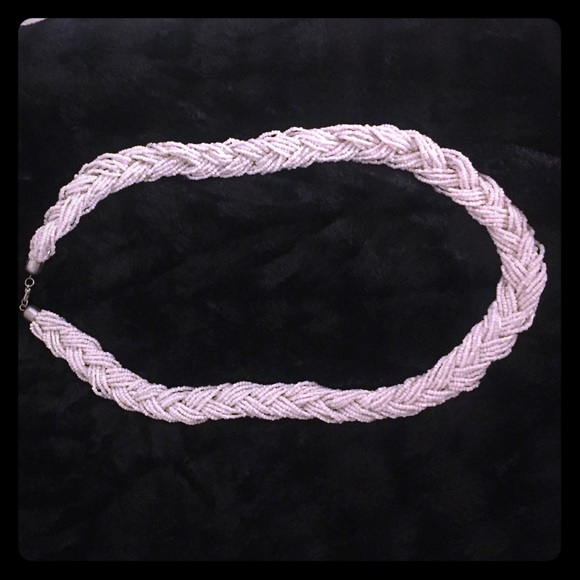 Beaded White Necklace!