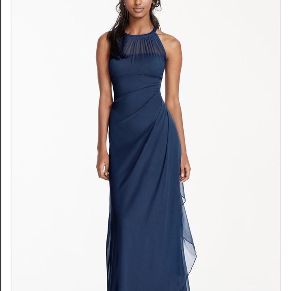 Navy blue bridesmaid, prom, or wedding dress