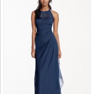 Navy blue bridesmaid, prom, or wedding dress