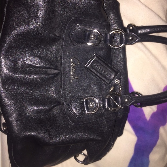 Black Leather Coach Bag