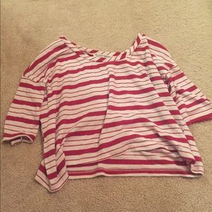 Cropped urban outfitters stripped tee
