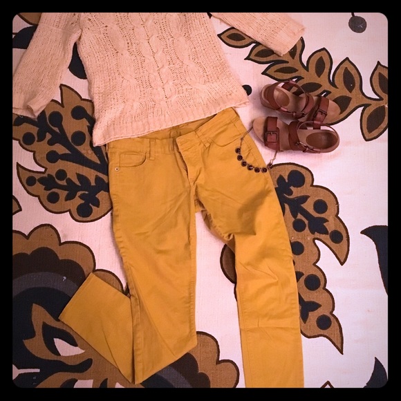 Golden Yellow Skinny Jeans