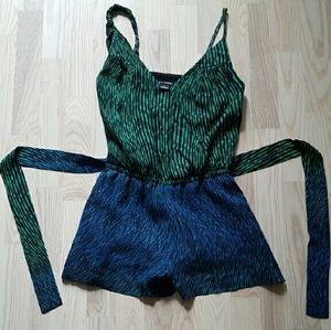 Club Monaco Aleta Silk Romper/Jumper