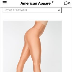American apparel nude nylon leggings