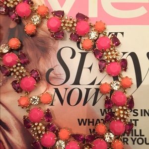 Jcrew Pink and Orange Statement Necklace