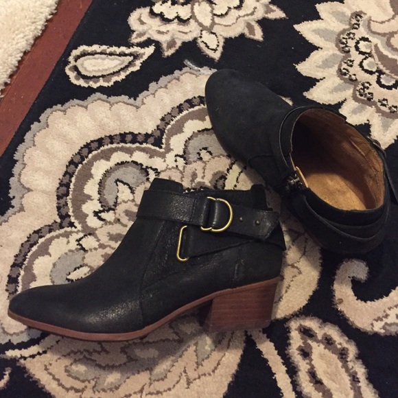 Clarks black ankle booties