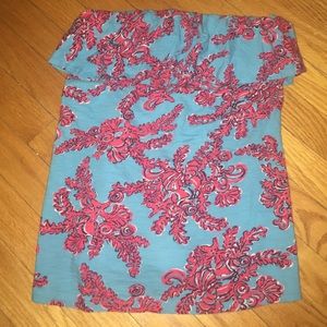 Lilly Pulitzer Wiley Tube Top (Blue & Red)
