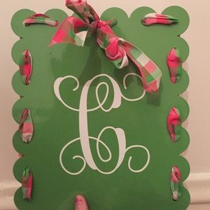 Preppy Initial "C" Monogram Metal Magnet Board