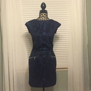 Michael Kors blue cap sleeve dress