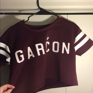 Garçon Boxy Jersey Style Crop Top