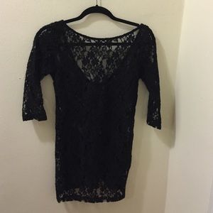 Black lace dress