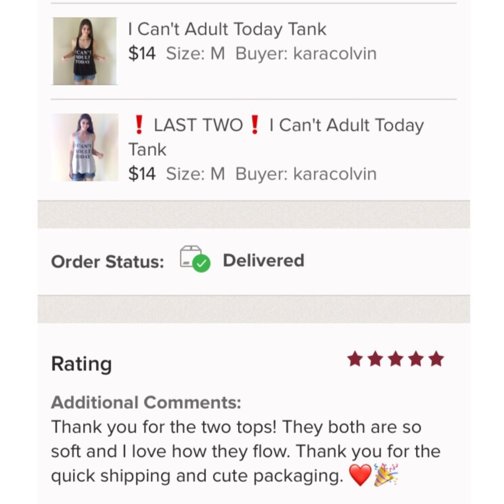 ❗️LAST ONE❗️I Can't Adult Today Tank - Picture 6 of 6