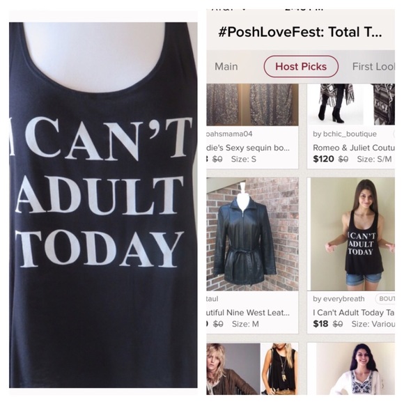 โ๏ธLAST ONEโ๏ธI Can't Adult Today Tank - Picture 3 of 6