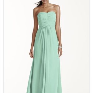 Mint green bridesmaids dress