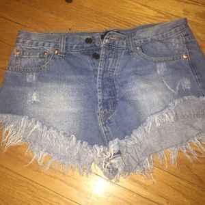 Forever 21 Denim High Waisted Jean Shorts
