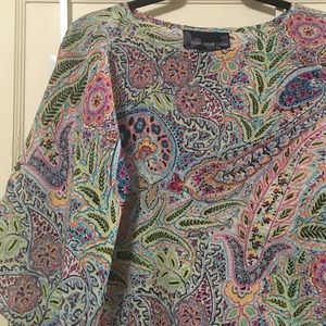 Susan Graver colorful light weight blouse