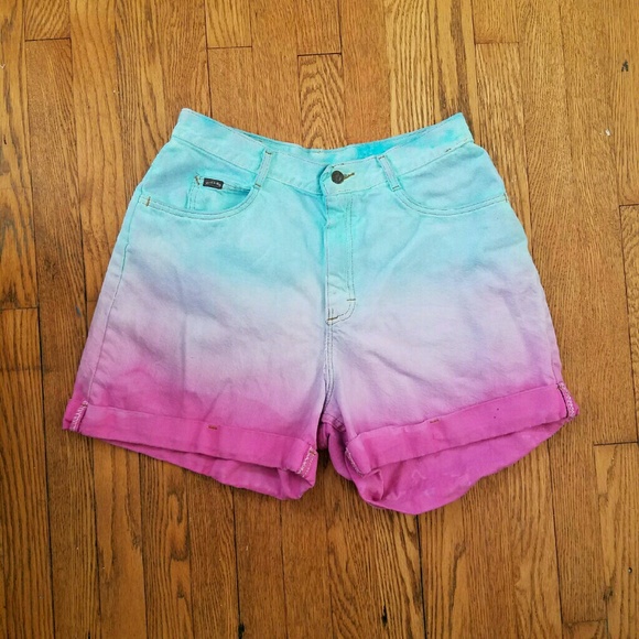 Ombre High Waist Shorts