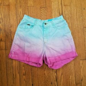 Ombre High Waist Shorts