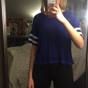 Blue Jersey Style Loose Box Top