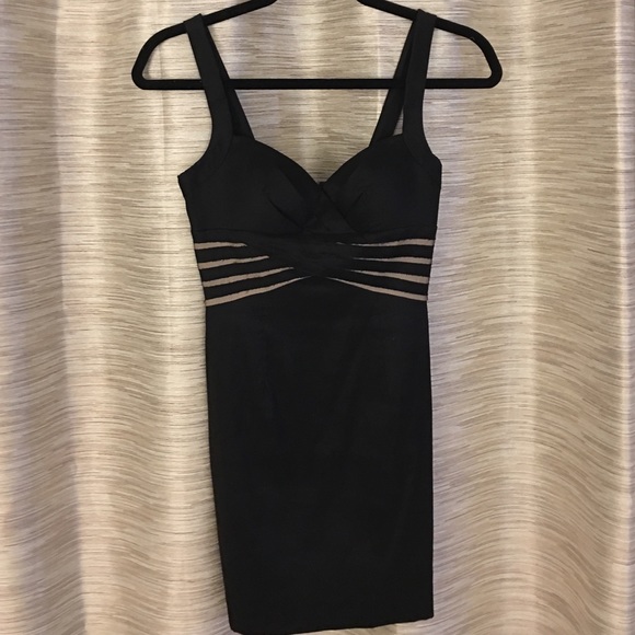 Black and Nude Body Con formal dress