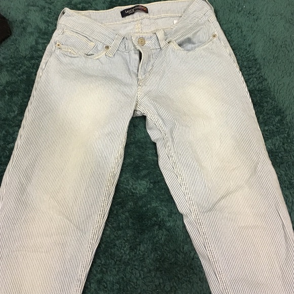 Pinstriped Levi jeans