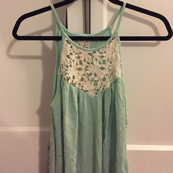 Kimchi blue seafoam crochet tank