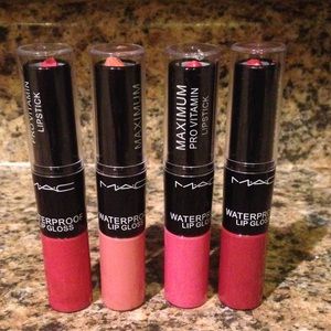 MAC Cosmetics Lipstick and Lipgloss Bundle-4 pc.