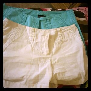 Denim baby blue and white shorts
