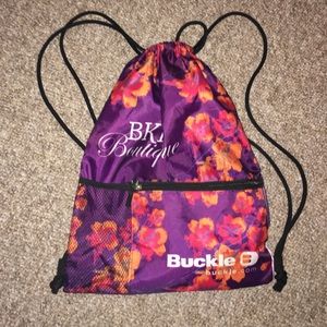 Buckle Drawstring Bag