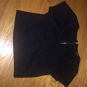Forever 21 Black Crop Top Zipper In Back