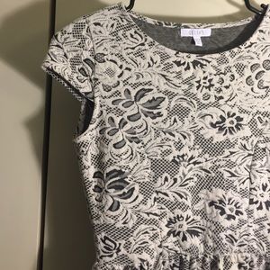 Cap Sleeve Brocade Dress