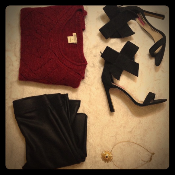 Lucky brand knit sweater with intricate pattern