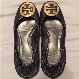Tory Burch Reva flats gold buckle size 8.5/9
