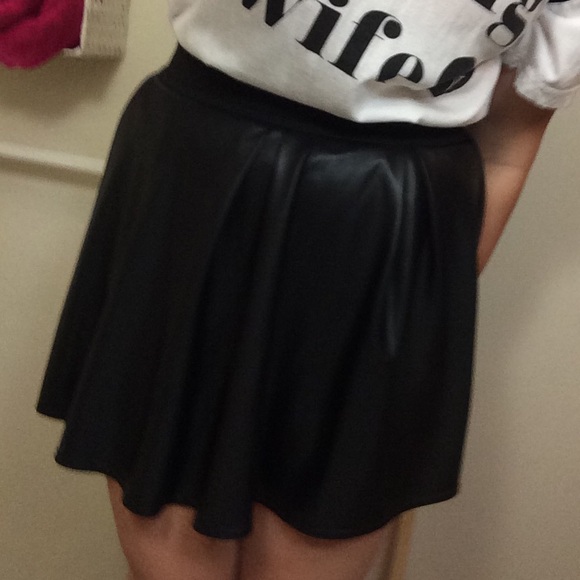 Pleather skirt - leather mini skirt!