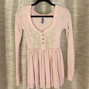 Blush Pink Free People Top