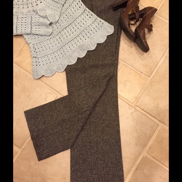 Tweed brown/blue/cream  bell bottoms