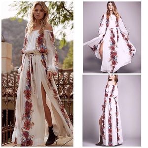 FREE PEOPLE Bardot Printed Maxi